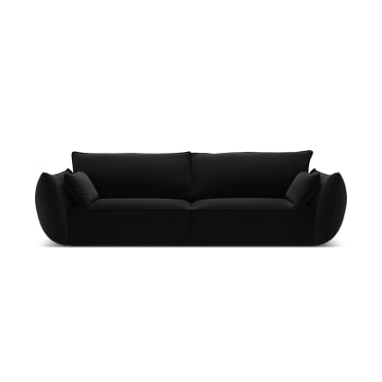 3-Sitzer Sofa aus Samt, schwarz Kaelle