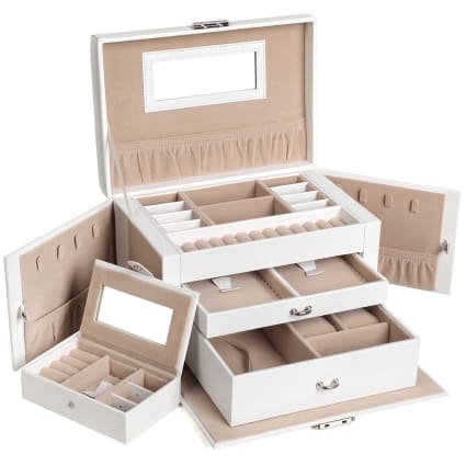 Boîte à Bijoux Multicouche Avec Boutons – Cadeau Femme & Fille – Style élégant & Rangement Malin - 10