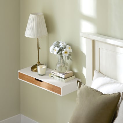 Estante de pared con cajón l60cm madera color natural | Maisons du Monde