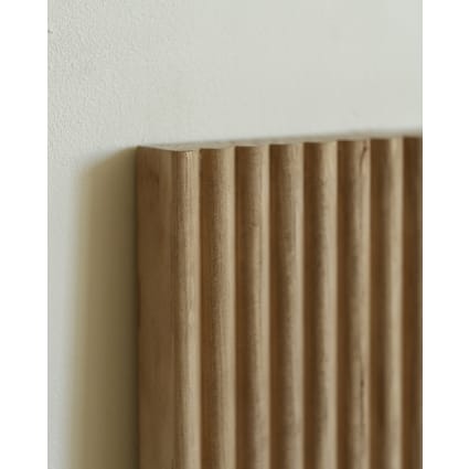 Testiera Letto Singolo In Legno Massello Di Pino - Design Moderno, Marrone Miele, 95x4x100 Cm