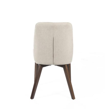 Set 4 sedie imbottite Basic beige con gamba nera Olivia | Klast Home