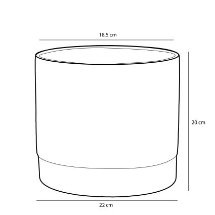 Pot En Céramique émaillée Beige D 19 X H 18 Cm - Atmosphera