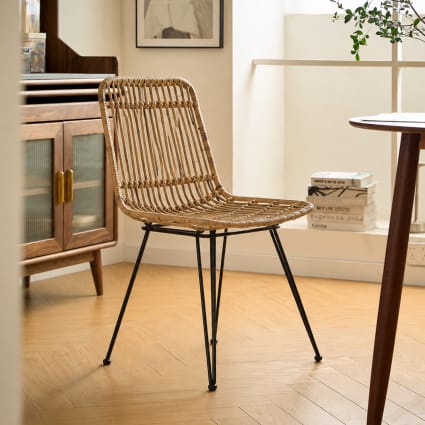Lot de 2 chaises de salle à manger ALVIN Bois Marron foncé