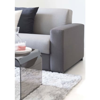 Divano fisso posti in tessuto grigio, antracite 160x95h90 cm