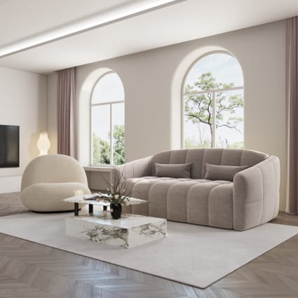 Sofa Divano Nora Divano Letto Express Velluto Tortora 160cm Nora