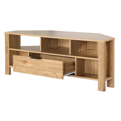 Eck-TV-Möbel 1 Schublade Eiche Dekor - L120 cm