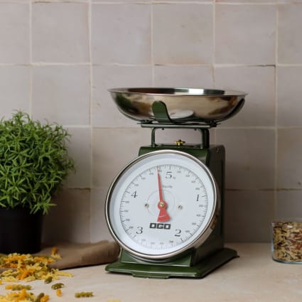 Balance Mécanique Analogique de Cuisine Pese Alimentaire Max 5KG Rond