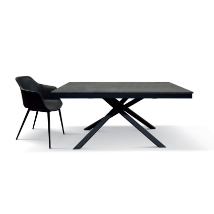 Du Monde Tavolo Legno 140x80 Tavolo Legno Color Acciaio Ossidato