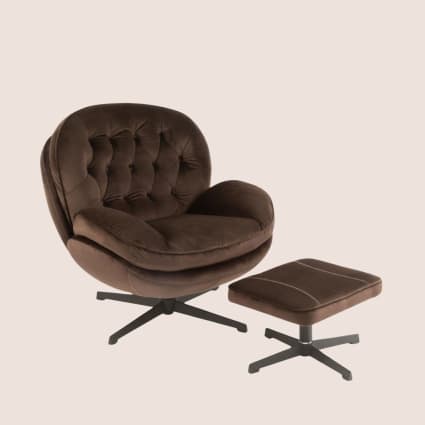 Fauteuil De Salon Moderne Yaheetech Similicuir Marron Clair - Confortable Et Polyvalent