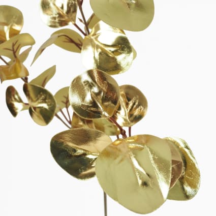 20 Branches D'eucalyptus Dorées Artificielles - 38 Cm - Déco Mariage, Maison, Fête | Idéal Pour Arrangement Floral