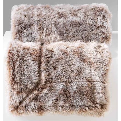 Plaid imitation vrai fourrure polyester choco 220x180 ANTARTIC | Maisons du Monde