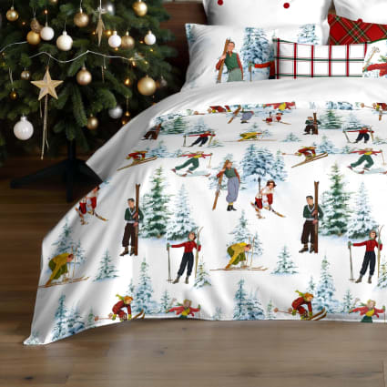 Funda nórdica navidad poliéster multicolor 200x200 cm Laponia 58