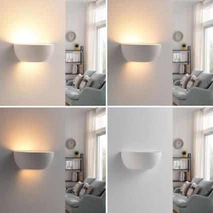 LED Applique Murale 'Jenke' En Plâtre Pour Salon & Salle à Manger