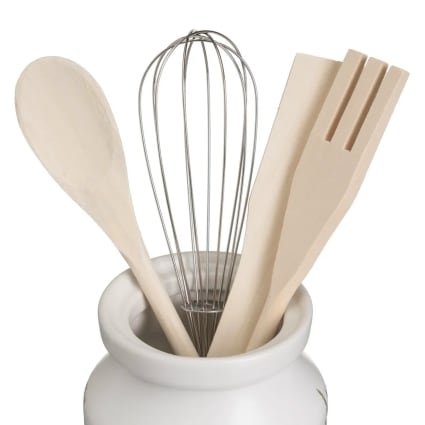 Pot a Ustensile de Cuisine en Ceramique, 13,4 x 11 cm Porte