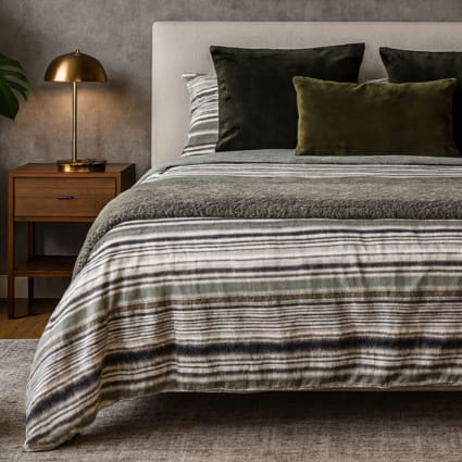 SAPHREAS Set copripiumino bianco avorio, 100% cotone, king size