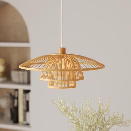 Bambus- und Metallpendelleuchte D50 cm Mirabel | Maisons du Monde