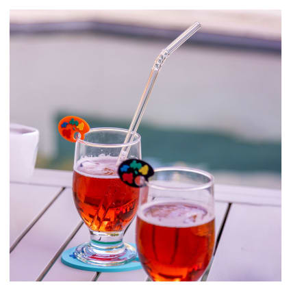 Marqueurs Verre Lama - Lot De 6 - Silicone Alimentaire - Pour Verres à Vin, Cocktails - Cadeau Fête, Noël, Anniversaire