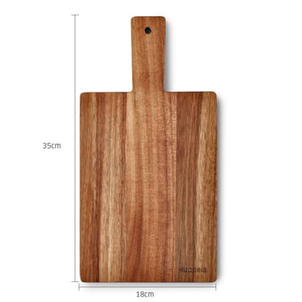 Tagliere In Legno Di Acacia Naturale 40x18x1,5 Cm – Rustico, Con Foro Per Appenderlo