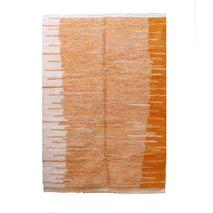 Tapis De Course Berbère Marocain Orange – 3x10 Pieds, Laine Fait Main, Neuf