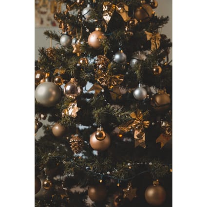 Palline per albero di Natale in vetro decorate color Celeste Puro Opaco Andrea Bizzotto Spa