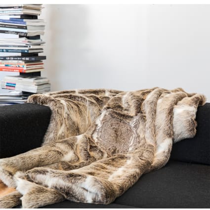 Relaxdays Coperta Pelosa in Pelliccia Sintetica, Plaid per