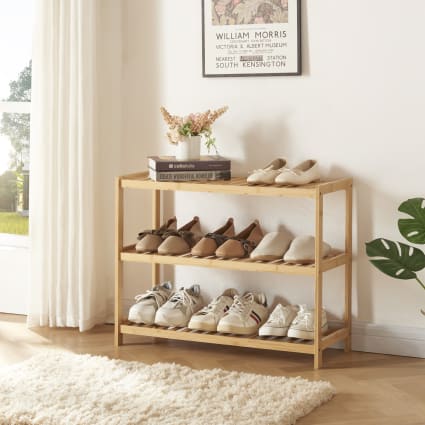 Schuhregal aus Bambus 55 x 68 x 27 cm, in Naturfarbe DAMMFLETH
