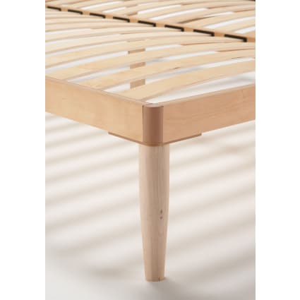 Rete Letto Ortopedica Singola 80x190 Cm - Doghe In Legno Di Faggio, Struttura In Acciaio, Piedi Avvitabili Da 35 Cm