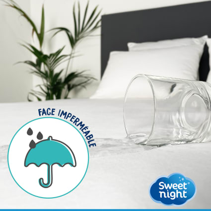 Alèse Protège-matelas 90 X 200 Cm Imperméable 100% Coton France - Blanc