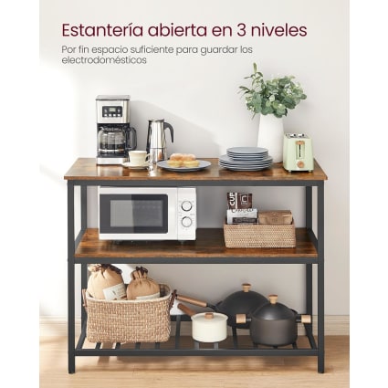 Ilot Cuisine Extérieur En Bois D'acacia 80x50x83 Cm - 2 étagères, Plateau Acier, Pour Jardin
