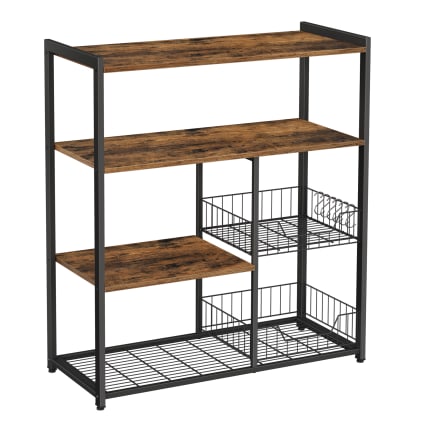 Étagère de cuisine style industriel effet bois marron rustique | Maisons du Monde