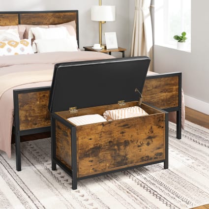 Banc De Rangement Rembourré Pliable Avec Séparateur Volume 120L 110 5 X 38 X 38 Cm Pour Salon Chambre Entree Gris Fonce Banc De Rangement Rembourré Pliable Avec Séparateur Volume 120L 110 5 X 38 X 38 Cm Pour Salon Chambre Entree Gris Fonce
