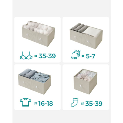Commode Meuble De Rangement 5 Tiroirs En Tissu 87,5 X 29 X 58 Cm Marron Et Beige