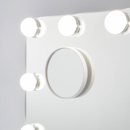 Auxir Iroir Aquillage Luineux Grossissant 10X/1X, Iroir Double Face Avec Eclaire Variable