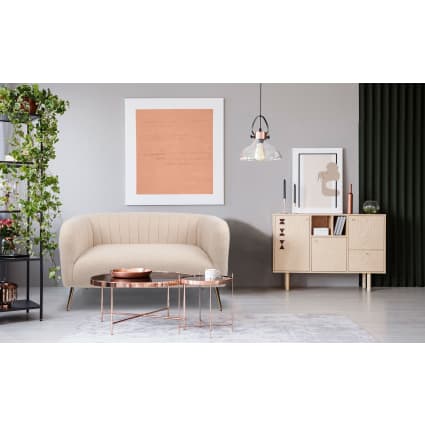 Canapé 2 Places Moderne Bombaro Pieds Métal Doré Et Tissu Bouclette Noir 3618965 7602767 67 1140x1140