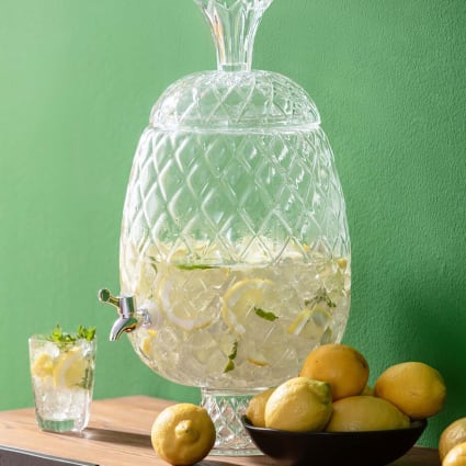 Getränkespender in Ananas Form aus Glas, 11 Liter Pineapple