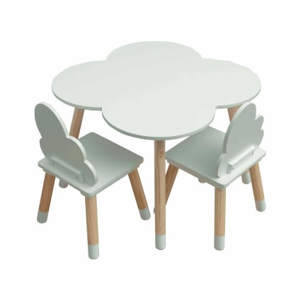 Gioia - Ensemble de table basse et 2 chaises pour enfants vert