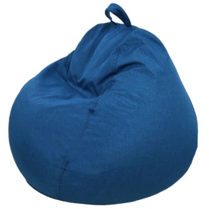 Pouf sacco sfoderabile blu 80 x 70 cm Maisons du Monde