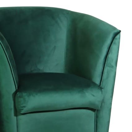 Poltrona A Forma Di Mano Girevole In Velluto Verde Scuro CATCHY - Design Originale, Comoda, Portata 120 Kg