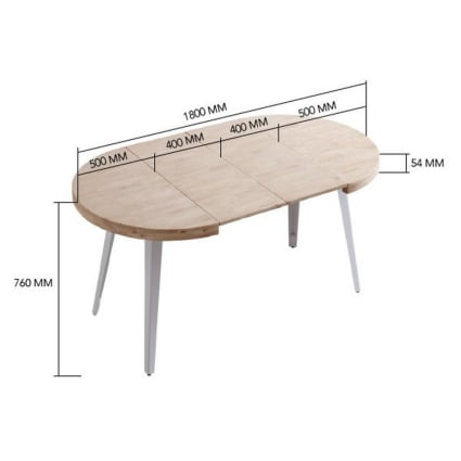 Table Ronde Maison Extensible Table ronde extensible en bois naturel d100 Matika | Maisons du Monde