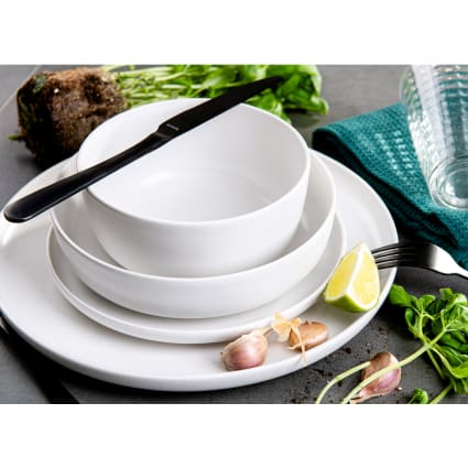 Vancasso Steingut Tellerset - 18-teiliges Geschirr Für 6 Personen In Grau