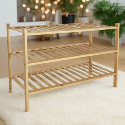 Générique Etagere Chaussure Étagère à Chaussures étagère De Rangement à Plusieurs Niveaux En Bambou étagère De Rangement D'angle Sur Pied Idéale Pour Le Couloir Le Salon La Chambre à Coucher