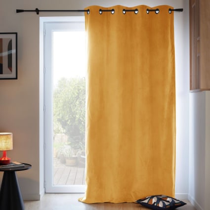 ATMOSPHERA CREATEUR D'INTERIEUR - Tenda oscurante Otto in velluto blu anatra 140x260cm