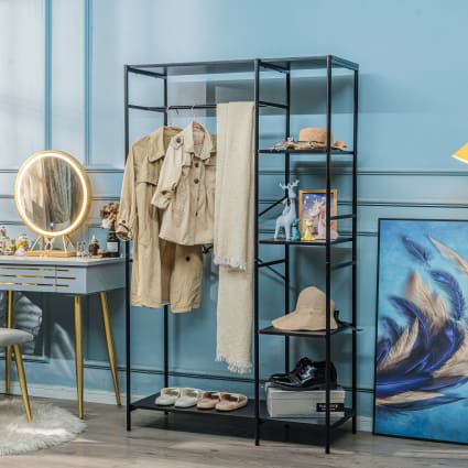 Vestidor estilo industrial en acero negro Maisons du Monde