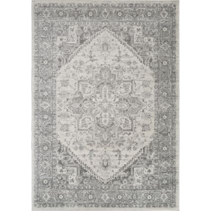 Tapis Vintage Oriental Gris/Blanc 200x275 Farah | Maisons du Monde