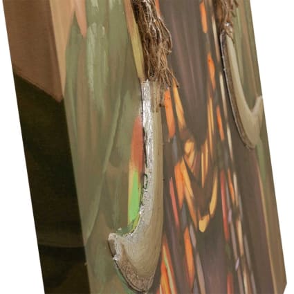 Kunstloft Cuadro Decorativo | 100% PINTADO A MANO | 80x80cm | Pintura 'Striped Contours' | Mujer | Multicolor | Cuadro Moderno En Lienzo