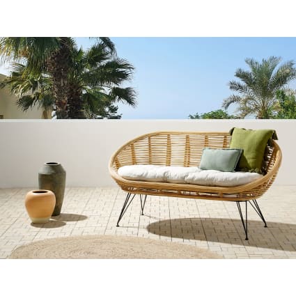 Divano da giardino posti Rattan Naturale Maratea Maisons du Monde
