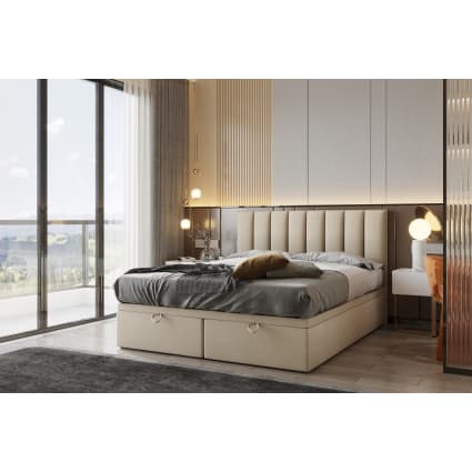 Boxspringbett 200x200 mit Bettkasten und Matratze Bond