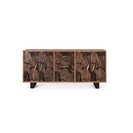 Grand Buffet Maisons Du Monde - Bois Exotique Massif - Brun Foncé - Contemporain