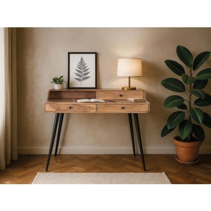 Scrivania in legno di acacia e metallo Maisons du Monde - Main Image