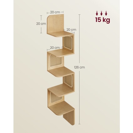 EN BOIS ÉTAGÈRE D'angle Présentoir Étagères De Rangement Murales EUR 26